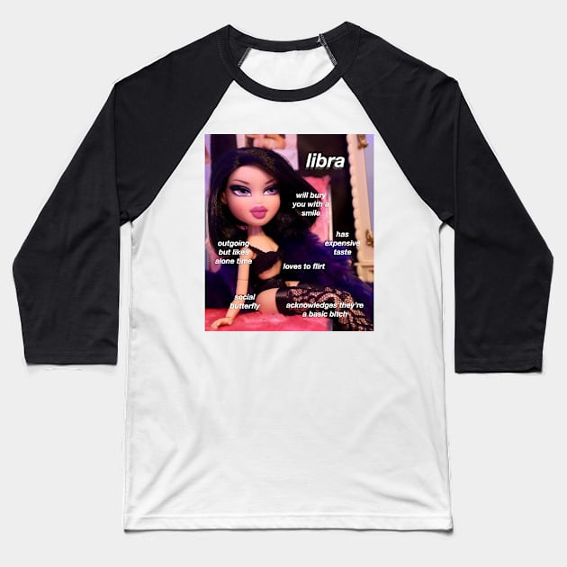 Libra bratz Baseball T-Shirt by ematzzz